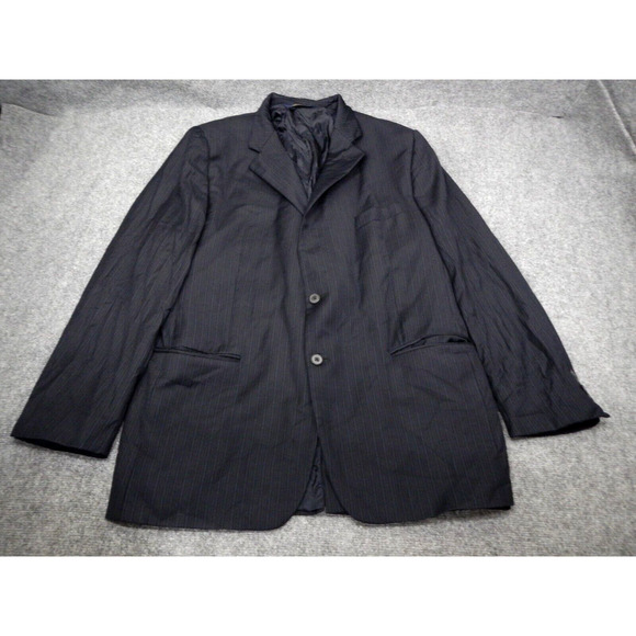 Brooks Brothers 346 Blazer Jacket 46L Navy Blue Single Breasted 2 Button Wool - Picture 1 of 16